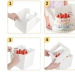 20-Pack 12-Inch White Cake Boxes with Boards
