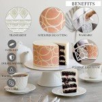 18-Piece Cake Stencil Set with Scraper & Pins