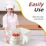 20-Pack 12-Inch White Cake Boxes with Boards