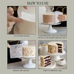18-Piece Cake Stencil Set with Scraper & Pins