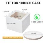 20-Pack 12-Inch White Cake Boxes with Boards
