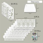 18-Piece Cake Stencil Set with Scraper & Pins