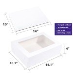 10-Pack White Cake Boxes for Desserts and Pastries