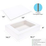6-Pack Large Rectangle Cake Boxes with Boards