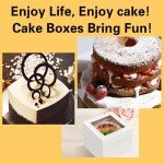 20-Pack 12-Inch White Cake Boxes with Boards