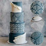 18-Piece Cake Stencil Set with Scraper & Pins