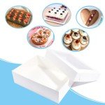 10-Pack White Cake Boxes for Desserts and Pastries
