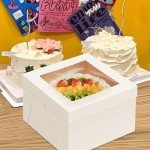 20-Pack 12-Inch White Cake Boxes with Boards