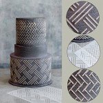 18-Piece Cake Stencil Set with Scraper & Pins