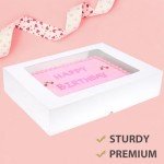 6-Pack Large Rectangle Cake Boxes with Boards