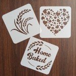 9-Piece Baking Stencil Set for Bread & Desserts
