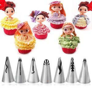 7-Piece Stainless Steel Icing Piping Nozzles Set