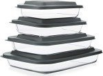 8-Piece Glass Baking Dish Set with Lids