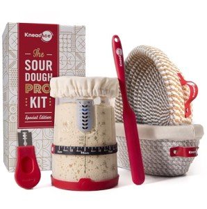 KneadAce Sourdough Starter Kit with Proofing Baskets