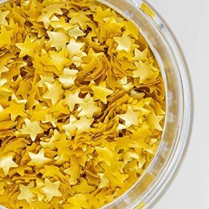Gold Star Edible Glitter for Cake Decorating