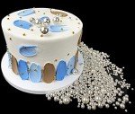 Silver Edible Pearl Sugar Sprinkles for Baking