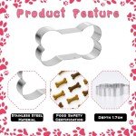 6-Piece Dog Bone Cookie Cutter Set