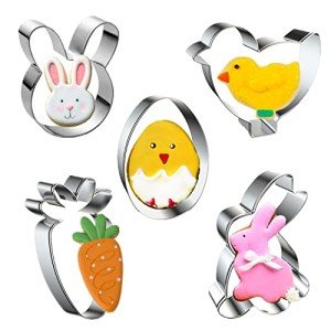 Easter Cookie Cutter Set - 5 Metal Shapes