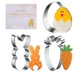 Easter Cookie Cutter Set: Carrot, Egg, Bunny