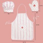 Kid's Pink Apron and Chef Hat Cooking Set