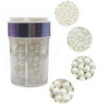 4-in-1 Edible White Pearl Sugar Sprinkles 6 oz