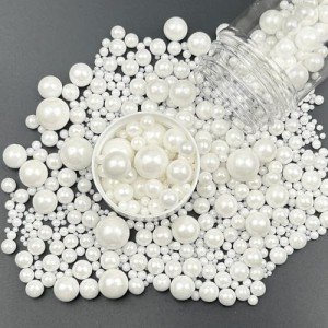 White Edible Pearl Sugar Sprinkles - 130g