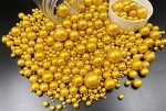 Gold Pearl Sugar Sprinkles for Baking & Decorating