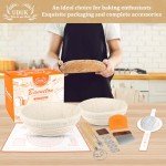 Bread Proofing Basket Set with Silicone Baking Mat