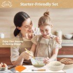 Bread Proofing Basket Set with Silicone Baking Mat