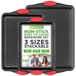 NutriChef 3-Piece Nonstick Baking Pan Set
