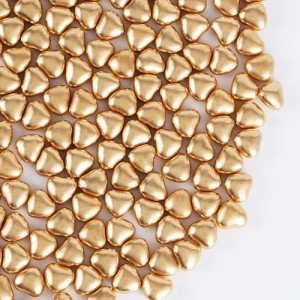 Gold Heart Sprinkles for Baking and Decorating