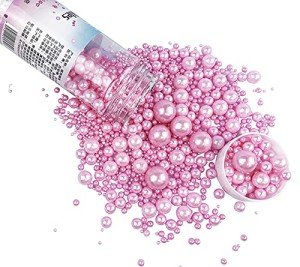 Pink Edible Pearl Sugar Sprinkles for Baking