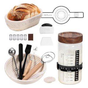 Sourdough Baking Starter Kit with Proofing Baskets