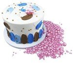 Pink Edible Pearl Sugar Sprinkles for Baking