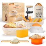 Oval and Round Banneton Bread Proofing Basket Set