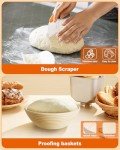 Oval and Round Banneton Bread Proofing Basket Set