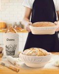 Oval and Round Banneton Bread Proofing Basket Set