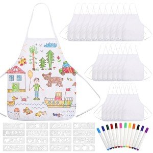 Pllieay 52 PCS Kids' DIY Apron Set