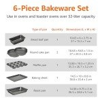 Nonstick Carbon Steel Bakeware Set - 6 Pieces