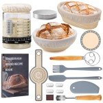 Sourdough Starter Kit with Proofing Baskets and Tools