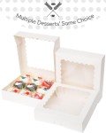 White Auto-Pop Pie Boxes with Window - 20 Pack