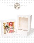White Auto-Pop Pie Boxes with Window - 20 Pack