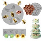 Bee Theme Silicone Molds for Baking and Crafts