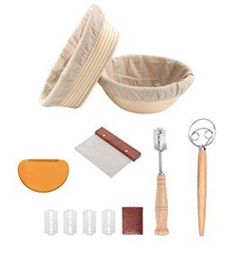 Sourdough Starter Kit with Proofing Baskets & Tools