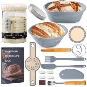 Sourdough Starter Kit with Proofing Baskets & Tools