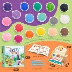 Kids' Air Dry Clay Kit with 26 Project Ideas