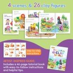 Kids' Air Dry Clay Kit with 26 Project Ideas