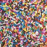 Colorful Vegan Rainbow Sprinkles for Baking