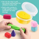 Kids' Air Dry Clay Kit with 26 Project Ideas