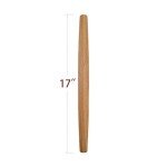 17-Inch Tapered Wooden Rolling Pin for Baking